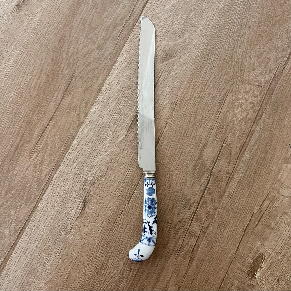 Jamio Lynn Blue Onion Sheffield‎ ENGLAND Bread Knife STAINLESS Steel Vintage
